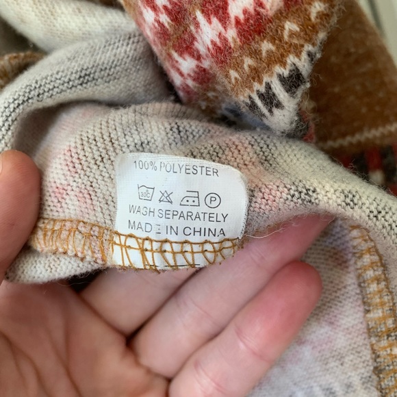 Cozy draped patterned sweater jacket - Picture 4 of 5